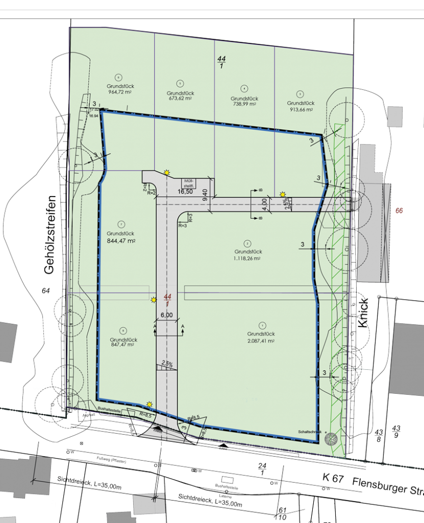 Lageplan dr Grundstücke